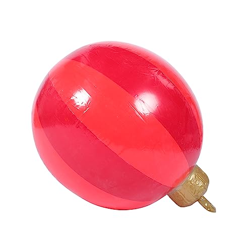 Toyvian Aufblasbarer Weihnachtsball Outdoor Dekoration PVC Inflatable Weihnachtskugel mit Weihnachtsmotive Leichtes Robustes Design für Festliche Outdoor Szene Geeignet von Toyvian