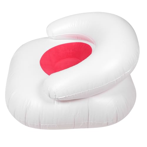 Toyvian Aufblasbares Sofa Drinnen Klein Puff Couch Faltbar Falten Erwachsene Liege Luft Mit Tragbar Lustig Für Klappbares Sofa Aufblasbarer Hocker Klappbare Sofas PVC Rot von Toyvian