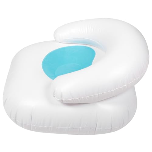 Toyvian Aufblasbares Sofa tragbar geformt Sitzkissen Stuhl sprengen Luft liegestuhl Couch zusammenklappbarer Hocker Ecksofa aufblasbares Klappsofa Campingsofa PVC Blue von Toyvian
