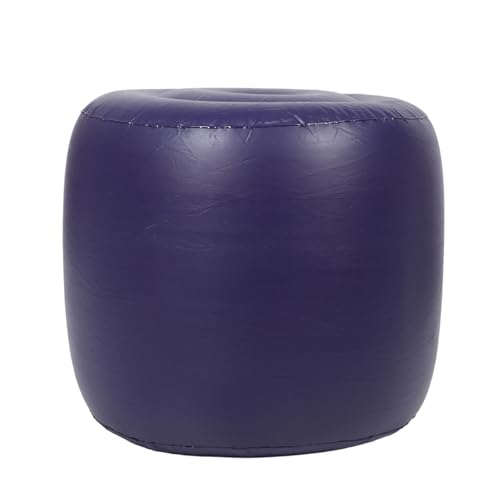 Toyvian Aufblasbares Tragbares Sitzkissen Leichtes Faltbares Luftpolster für Outdoor Camping Konzerte Vielseitig als Runder oder Quadratischer Sitz und Sofapolster Blau PVC von Toyvian