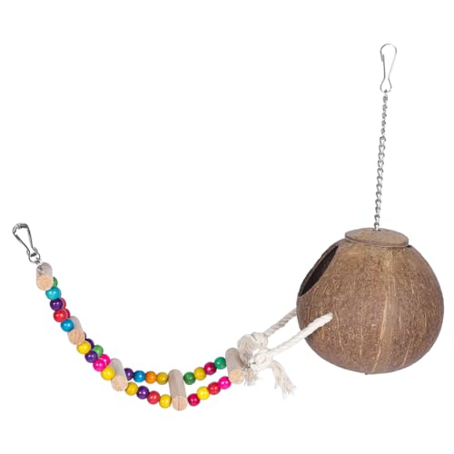 Toyvian Aus Kokosnussschale mit Leiter Vogelbruthöhle und Ruheplatz Dekoratives Vogelbett für Papageien und Kleine Haustiere Einfach zu Montierendes Kletterspielzeug für Käfige und Garten Toyvian Aus Kokosnussschale mit Leiter Vogelbruthöhle und Ruheplatz Dekoratives Vogelbett für Papageien und Kleine Haustiere Einfach zu Montierendes Kletterspielzeug für Käfige und Garten von Toyvian