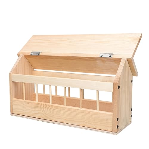 Toyvian Automatische Futtertröge Vogel Taubenspender Tablett Zucht Für Futtertröge Wo Hühnertrog Hühnerentenfutterspender Futtertrog Hühnerfuttertrog Holz von Toyvian