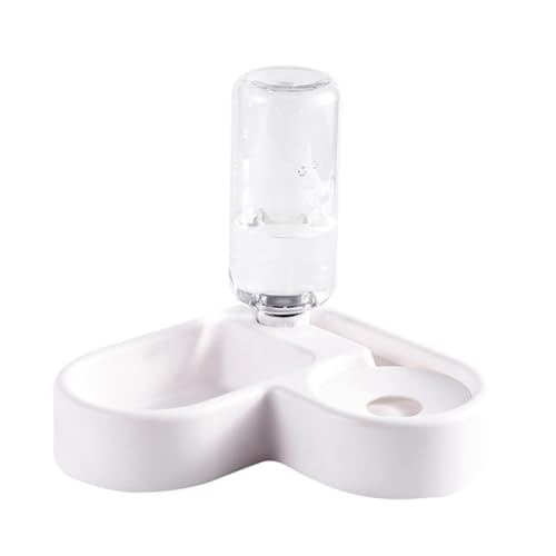 Toyvian Automatischer Haustier Trink und Futternapf Weiß Rutschfestes Design aus Bruchsicherem Material Geeignet für Katzen und Hunde Praktischer Wasserspender mit Kippsicherer von Toyvian