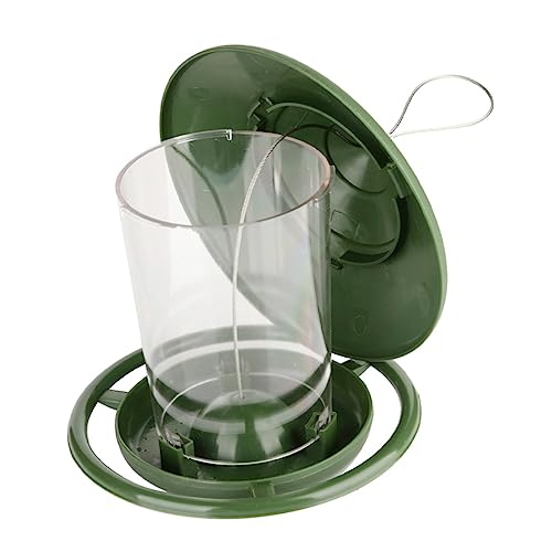 Toyvian Automatischer Vogelfutterspender für Außenbereich mit Haken Hängender Futterbehälter für Garten und Anlocken und Füttern von Wildvögeln von Toyvian