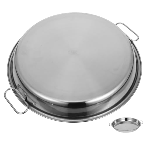 Toyvian Backformen Aus Edelstahl Küchenplatte Lebensmittelbehälter Essenstabletts Snackteller Aus Edelstahl Stahlblech Speiseteller Dampfbehälter Zum Kochen Backplatte Silver Edelstahl 304 von Toyvian