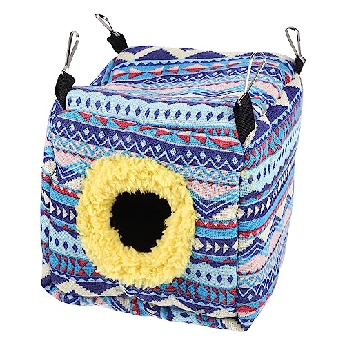 Toyvian Baumwollnest Goldenes Blumennest Haustier Plüsch Rattenhängematte Für Käfig Meerschweinchen Kuschelsack Hängend Meerschweinchen Versteck Bettwäsche Baumwolle Blue von Toyvian