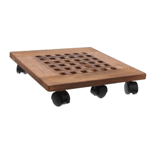 Toyvian Beweglicher Pflanzentopf Untersetzer aus Verstärktem mit Universalrädern und Diagonalbremse Rutschfester Pflanzenroller für Garten und Innenbereich von Toyvian