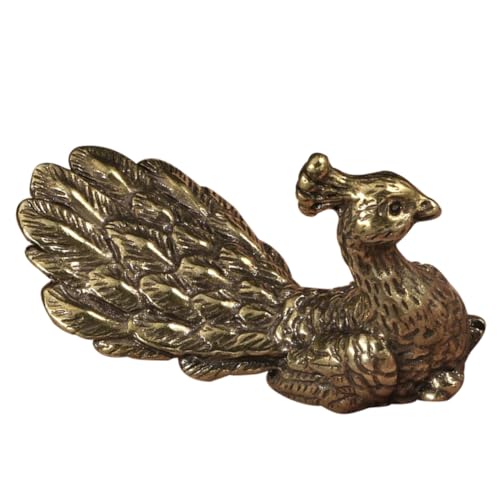 Toyvian Brass Peacock Figurine Handgefertigtes Deko Element für Tisch Antike Peacock Statue Wohnaccessoire Symbol für Glück und Schönheit Toyvian Brass Peacock Figurine Handgefertigtes Deko Element für Tisch Antike Peacock Statue Wohnaccessoire Symbol für Glück und Schönheit von Toyvian