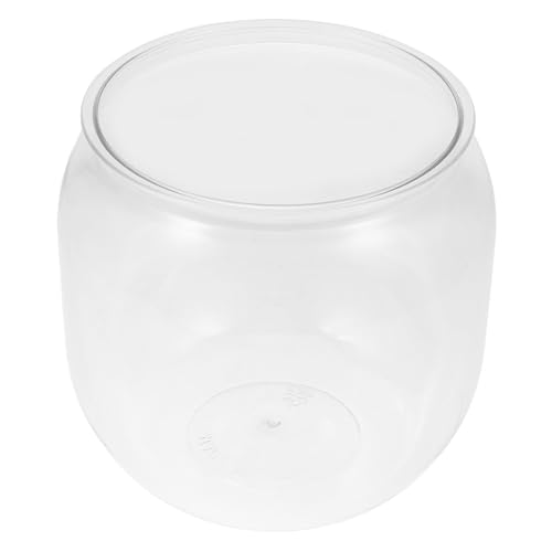 Toyvian Bruchsicheres Rundes Kleines Aquarium aus Transparentem Kunststoff Stabiles Desktop Fischglas für Betta und Goldfische Dekoratives Fischbecken für Büro und Zuhause von Toyvian