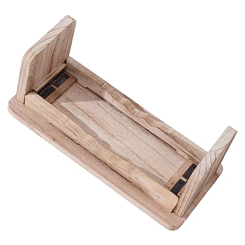 Toyvian Meditationsbank Faltbarer Holzhocker Rutschfester Kniemattenhocker Tragbarer Hocker für Meditation und Yoga von Toyvian