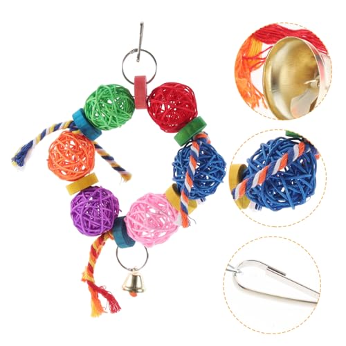 Toyvian Buntes Papagei Kauspielzeug aus Robustem Holz zum Hängen Großes Vogelspielzeug für Papageienarten Sicher und Widerstandsfähig für Beschäftigung und Zahnreinigung Toyvian Buntes Papagei Kauspielzeug aus Robustem Holz zum Hängen Großes Vogelspielzeug für Papageienarten Sicher und Widerstandsfähig für Beschäftigung und Zahnreinigung von Toyvian