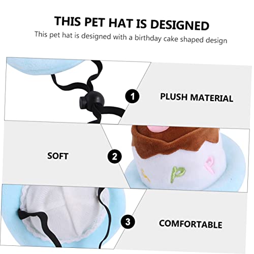 Toyvian Cake Shape Pet Hat mit Verstellbarem Elastischem Band Plüschmaterial Bequem und Hautfreundlich Süßer Geburtstagskuchen Kopfschmuck für Katzen und Hunde für Partyfotos und Toyvian Cake Shape Pet Hat mit Verstellbarem Elastischem Band Plüschmaterial Bequem und Hautfreundlich Süßer Geburtstagskuchen Kopfschmuck für Katzen und Hunde für Partyfotos und von Toyvian