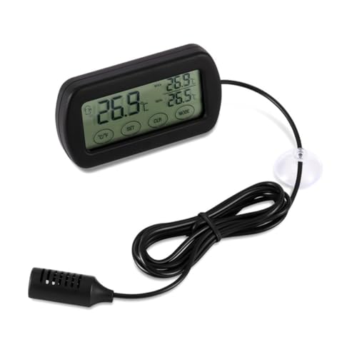 Toyvian Digitales LCD Hygrometer und Thermometer für Ei brutmaschinen mit Alarmfunktion Sensor für Schnelle Feuchtigkeits Temperaturmessung Umweltfreundliches Abs Großer Lcd bildschirm von Toyvian