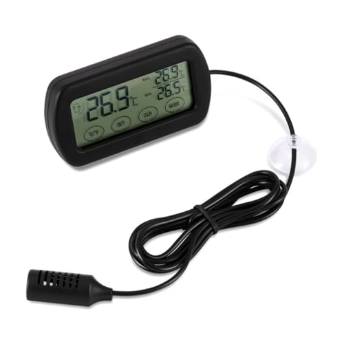 Toyvian Digitales LCD Thermometer Hygrometer mit Alarm Großer Sensor für Brutmaschine und Terrarien tierhaltung Temperatur feuchtigkeitsmesser mit Saugnapf Abs Robust für Inkubator und Toyvian Digitales LCD Thermometer Hygrometer mit Alarm Großer Sensor für Brutmaschine und Terrarien tierhaltung Temperatur feuchtigkeitsmesser mit Saugnapf Abs Robust für Inkubator und von Toyvian
