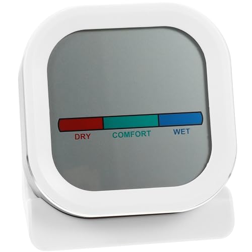 Toyvian Digitales Thermohygrometer Innen mit Uhrfunktion Präzise Temperatur Feuchtigkeitsmessung Lcd display für Zuhause Büro Reptilien terrarium und Gewächshaus von Toyvian