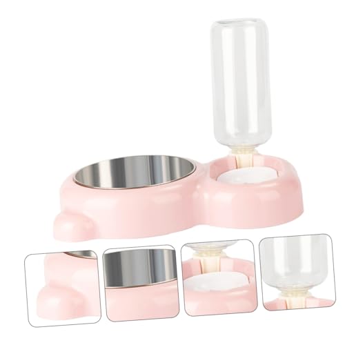 Toyvian Dual Use Pet Feeder Bowl mit Automatischer Wasserauffüllung Hygienisch Staubgeschützt Glatte Oberfläche für Katzen und Kleine Hunde Praktischer Trink und Futternapf Rosa Toyvian Dual Use Pet Feeder Bowl mit Automatischer Wasserauffüllung Hygienisch Staubgeschützt Glatte Oberfläche für Katzen und Kleine Hunde Praktischer Trink und Futternapf Rosa von Toyvian