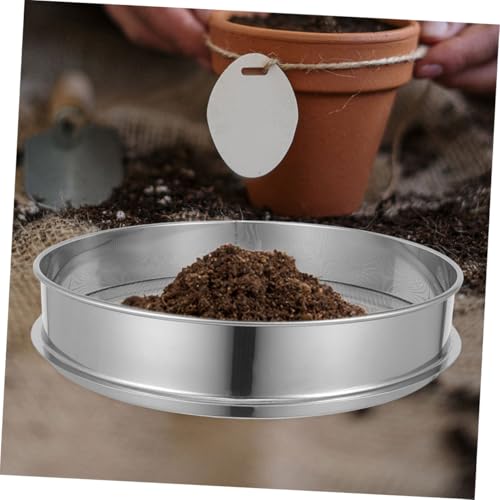 Toyvian Edelstahl Bodensieb Gartensieb Rund Durchwurfsieb für Erde Kompost Effizientes Gartensieb Leicht zu Reinigen Vielseitiges Metallgewebe Werkzeug von Toyvian