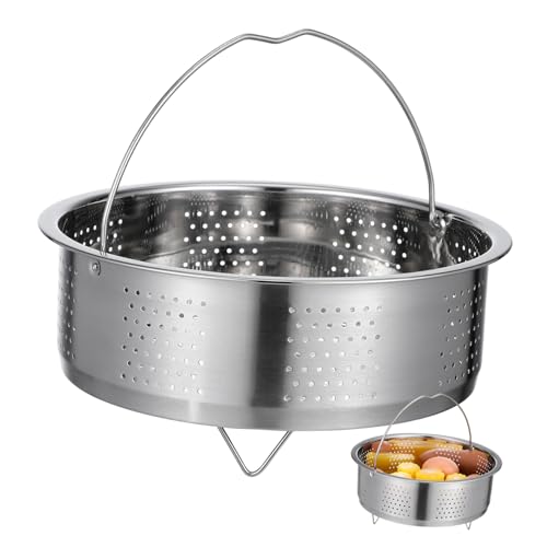Toyvian Edelstahl Dampfgarer Einsatz Steamer Korb für Gemüse Fleisch und Reis Vielseitiger Dampfeinsatz für Reiskocher und Kochtöpfe Hitzeverteilend und Langlebig zum Dünsten von Eiern und von Toyvian