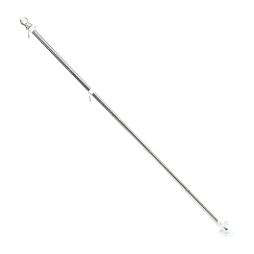 Toyvian Edelstahl Fahnenmast Set mit Segmenten Drehbar Weißem Sockel und Halteklammern Wetterfester Flaggenmast für Wohngebäude Garten und Dekoration Toyvian Edelstahl Fahnenmast Set mit Segmenten Drehbar Weißem Sockel und Halteklammern Wetterfester Flaggenmast für Wohngebäude Garten und Dekoration von Toyvian