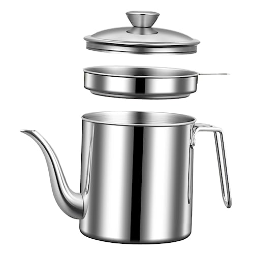 Toyvian Edelstahl Fettbehälter mit Sieb Ölkanne mit Ausgießer und Dickem Griff Tropfsicherer Küchenölfilter zur Wiederverwendung von Speiseöl und Fett Praktischer Ölaufbewahrer für Toyvian Edelstahl Fettbehälter mit Sieb Ölkanne mit Ausgießer und Dickem Griff Tropfsicherer Küchenölfilter zur Wiederverwendung von Speiseöl und Fett Praktischer Ölaufbewahrer für von Toyvian