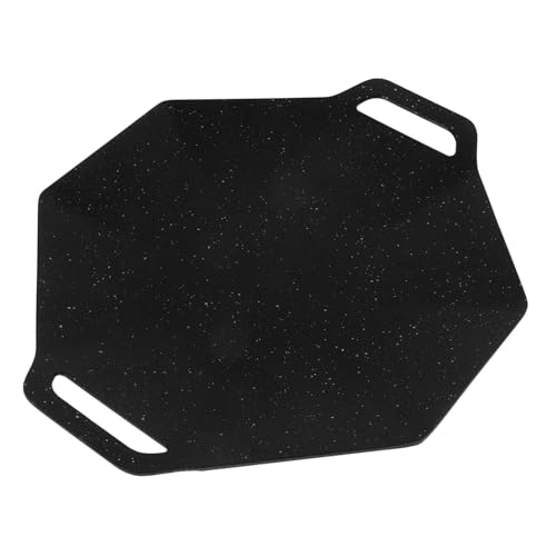 Toyvian Edelstahl Grillpfanne Octagonal Antihaft Outdoor Camping Bbq Grillpfanne Große Grillplatte für Gasgrill und Kompakt und Vielseitig für Familie Restaurant und Picknick von Toyvian