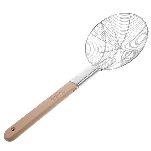 Toyvian Edelstahl Ölfilter Sieb Durchmesser Langlebig Hitzebeständig Langem Griff zum Frittieren Abgießen von Nudeln Gemüse Fleisch Küchenhelfer Robust und Einfach zu Reinigen von Toyvian