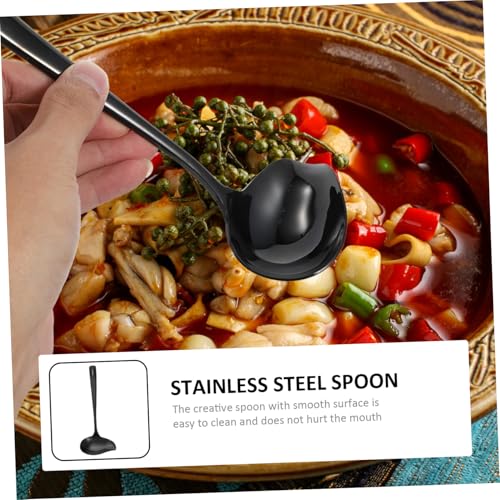 Toyvian Edelstahl Soßenlöffel mit Langem Griff Hitzebeständig und Ergonomisch Schwarzer Entenschnabelform löffel für Küchen Spülmaschinenfest Leicht zu Reinigen und Sicher für Toyvian Edelstahl Soßenlöffel mit Langem Griff Hitzebeständig und Ergonomisch Schwarzer Entenschnabelform löffel für Küchen Spülmaschinenfest Leicht zu Reinigen und Sicher für von Toyvian