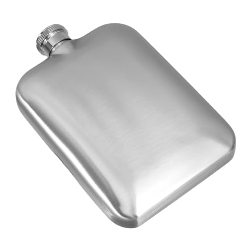 Toyvian Edelstahl Trinkflasche Matte Oberfläche Kompakt und Robust Tragbare Hip Flask für Outdoor Reisen und Sport zum Mitführen von Wasser Whisky Spirituosen von Toyvian