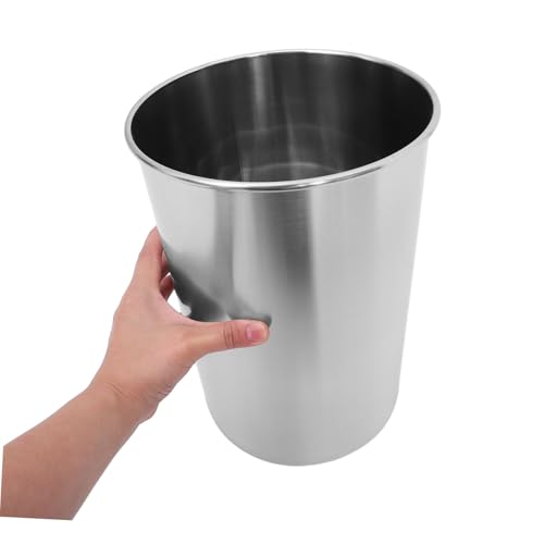 Toyvian Eingebetteter Mülleimer Tisch Mülleimer Edelstahl Abfallkorb Edelstahl Schrank Eingebetteter Mülldeckel Metall Silber von Toyvian