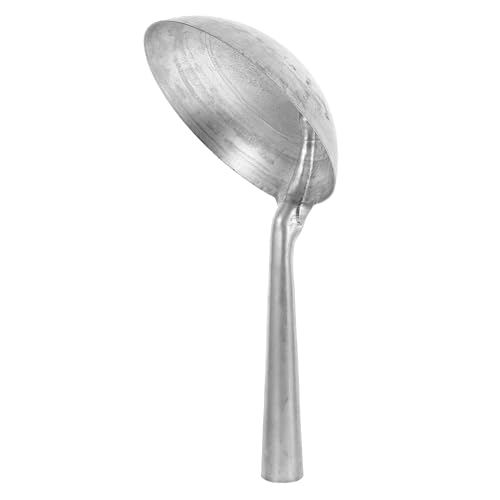Toyvian Eisen Wasserlöffel Löffel Haushaltslöffel Metallkelle Kurzer Griff Schöpfkelle Eisenlöffel Silber von Toyvian