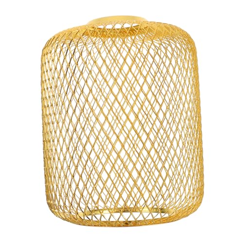 Toyvian Eisen draht lampenschirm Hohlkugel Pendelleuchte Goldfarben Wohnzimmer Esszimmer Schlafzimmer Ersatz Lampenschirm mit Weichem Licht und Modernem Design von Toyvian
