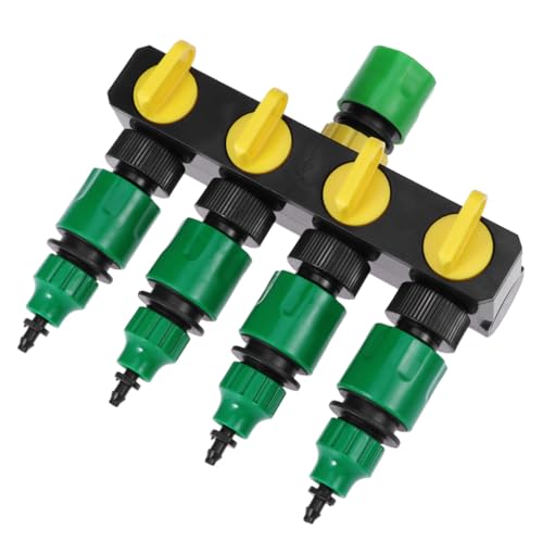 Toyvian Fach Wasserverteiler Gartenwasserhahn Adapter Wasseranschluss Bewässerungsschlauch Verteiler mit Einzelregelung für Gartenbewässerungssysteme von Toyvian