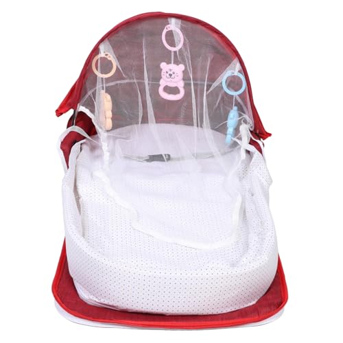 Toyvian Faltbare Babyreise-Bassinet Mit Moskitonetz Und Sonnenschutz Tragbare Atmungsaktive Babyreisebettchen Für Outdoor-aktivitäten in Stylischem Rot Mit Praktischem Tragebeutel Toyvian Faltbare Babyreise-Bassinet Mit Moskitonetz Und Sonnenschutz Tragbare Atmungsaktive Babyreisebettchen Für Outdoor-aktivitäten in Stylischem Rot Mit Praktischem Tragebeutel von Toyvian