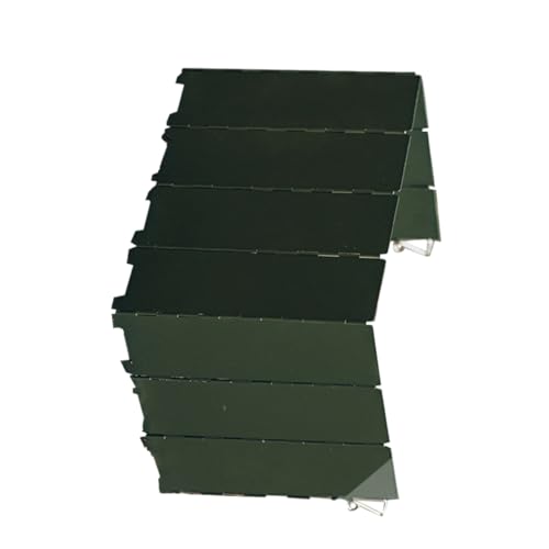 Toyvian Faltbarer Campingkocher, winddicht, Windschutz für Outdoor-Grillen, mit grünem, tragbarem Gasbrenner-Schild für Wandern, Picknick, Rucksackreisen und Auto-Camping von Toyvian