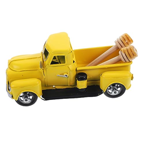 Toyvian Farmhouse Bienen Deko mit Mini Honig LKW und Honiglöffel Langlebige Bienenschilder für Gestufte Tabletts Küchen und Wohnzimmerschmuck Fröhliche Tischdeko von Toyvian