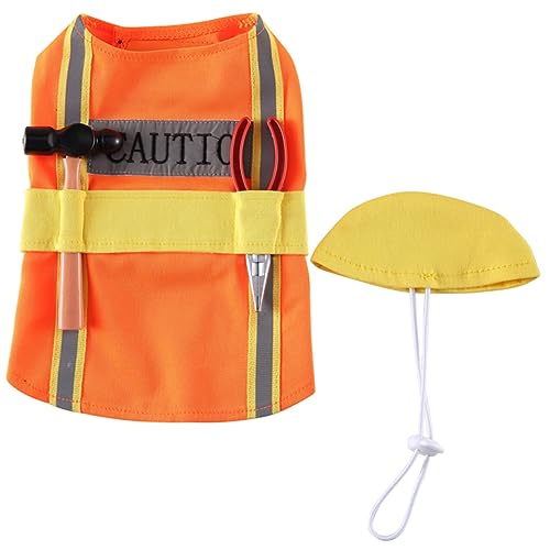 Toyvian Festliche Haustierkleidung Hund Kleiden Kostüm Festival-welpenkleidung Körperpflege Hunde-Outfit Hundeanzug Bräutigam Winterkleidung Für Haustiere Liebenswert Ups Polyester Orange von Toyvian