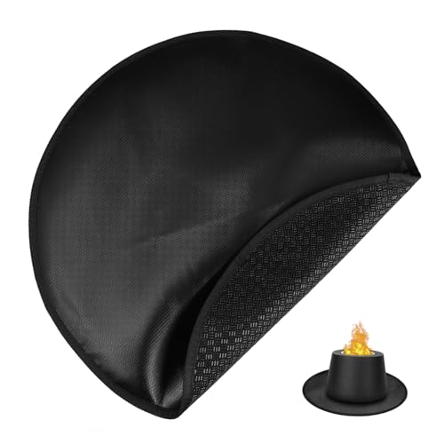 Toyvian Feuerstellenmatte wiederverwendbar Deck nachweisen Beständig Unterlage Grube bodenschutzmatte brandschutzmatte Gras-Feuermatte Campinggrill feuerfeste Matte Glasfasersilikon Black von Toyvian