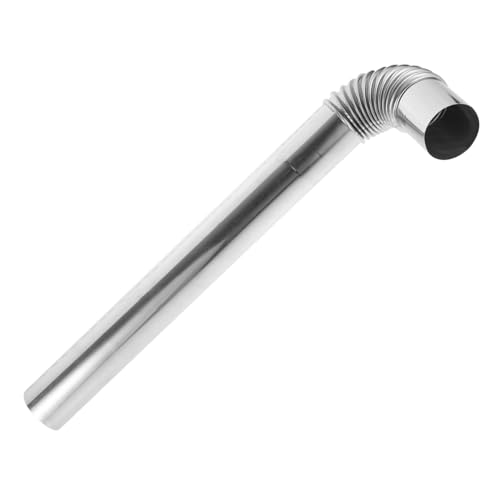 Toyvian Flexible Edelstahl Schornstein Schlauch mit Bogen Hitzebeständiger Metall Abluftkanal für Campingkocher und Outdoor Ofen Langlebig und Flexibel von Toyvian