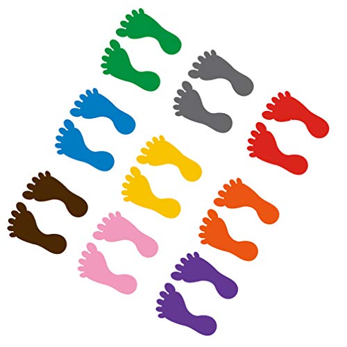 Toyvian Fußabdruck Aufkleber Boden Wand Kindergarten Treppe Selbstklebend Füße Sticker 9 Paare Zufällige Farbe Wasserdichter Kinderzimmer Klassenzimmer Zuhause Schule Bad Einkaufszentrum Deko von Toyvian