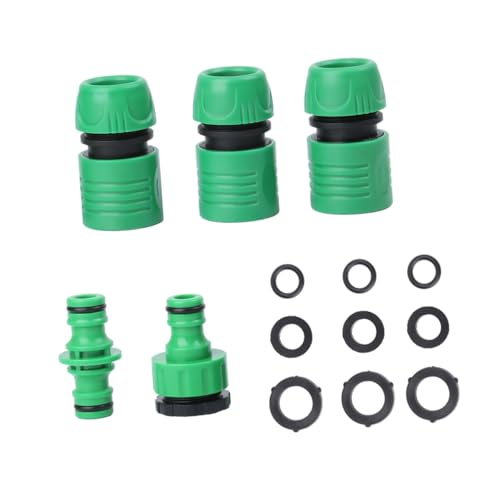 Toyvian Gartenschlauch Verbinder Set Grün Robuster Druckfester Wasserhahn Schnell Verbindbar Langlebig Geeignet für Gartenbewässerung Balkonpflanzen Autowäsche Vielseitig Einsetzbar von Toyvian