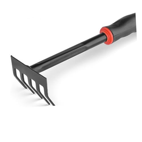 Toyvian Gartenwerkzeug mit Breiter Eisenschaufel Doppelseitiger Hacke Gartenharke Rutschfester Griff Ergonomisch für Balkon Topfpflanzen und Gartenpflege von Toyvian