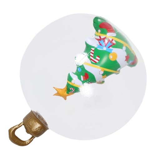 Toyvian Giant Inflatable Christmas Ball PVC Ornament Mit Innenaufblasbarem Weihnachtsbaum Für Outdoor Gartendeko Vorgarten Terrasse Fenster Fronttür Winterfest von Toyvian