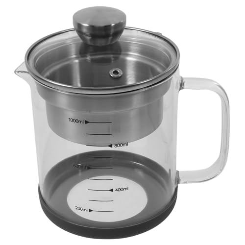 Toyvian Glas sojamilch filterkanne mit Feinem Teesieb Hitzebeständig Praktische Küchenfilterkaraffe für Saft Tee und Pflanzenmilch Inkl Deckel und Ergonomischem Griff Vielseitig von Toyvian