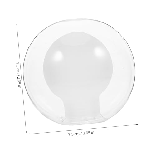 Toyvian Glaskugel Lampenschirm Klar Glas Ersatz für Deckenleuchte Leuchtmittel Schutzabdeckung Runde Kugel Geeignet für Wandleuchten Kronleuchter Wohnzimmer Schlafzimmer von Toyvian