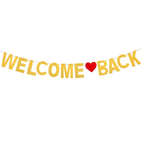 Toyvian Glitzerndes Gold Welcome Back Banner aus Hochwertigem Papier Leicht und Kompakt für Schulanfang Deko Vielseitig Einsetzbar für Innen Außenbereich für Klassenzimmer und Türen Toyvian Glitzerndes Gold Welcome Back Banner aus Hochwertigem Papier Leicht und Kompakt für Schulanfang Deko Vielseitig Einsetzbar für Innen Außenbereich für Klassenzimmer und Türen von Toyvian