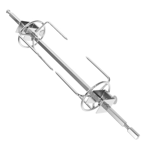 Toyvian Grillgabel mit Drehfunktion Hitzebeständig Verstellbar Langer Spieß für Ofen und Rotisserie zum Gleichmäßigen Grillen von Ganzem Hähnchen und Fleisch von Toyvian