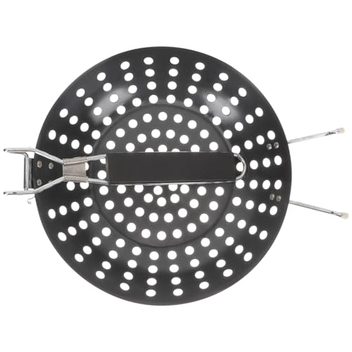 Toyvian Grillplatte Kochen Barbecue Party Nicht Vielseitig Tragbare Grillpfanne Grillen Camping Grillplatte Holzkohle Für Leichtes Grillzubehör Grifflöcher Fleisch BBQ Pan von Toyvian