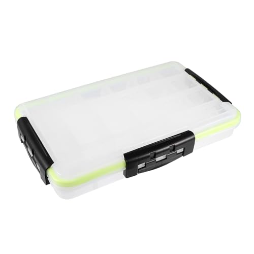 Toyvian Große Angelbox Seitigem Schloss Fishing Tackle Container mit Trennern für Köder Angelzubehör Organizer Praktische Aufbewahrungsbox für Angler für Spinnköder und Zubehör von Toyvian