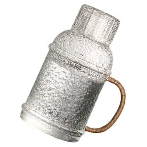 Toyvian Großer Glaskrug Wasserkaraffe mit Deckel Hitzebeständig Langlebig und Verschleißfest Haushalts wasserspender für Kalte Getränke Partys Picknick und Familiengebrauch von Toyvian