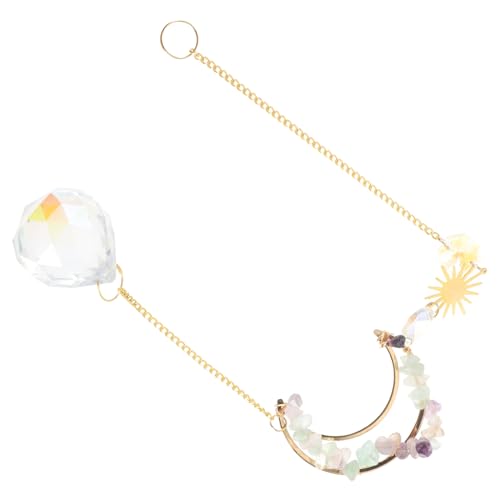 Toyvian Hängender Kristall suncatcher mit Natürlichem Amethyst Dekoratives Windspiel für Garten und Fenster Farbenfroher Sonnenscheinfänger aus Gebrochenem Kristall Stilvolles von Toyvian